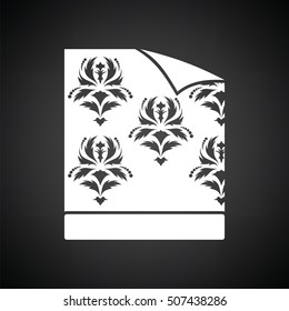 Wallpaper icon. Black background with white. Vector illustration.