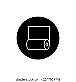 Wallpaper icon in black round