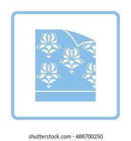 Wallpaper icon. Blue frame design. Vector illustration.