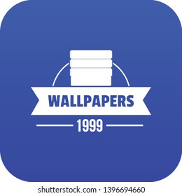 Wallpaper icon blue vector isolated on white background