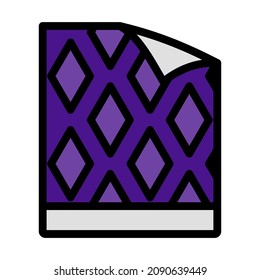 Wallpaper Icon. Editable Bold Outline With Color Fill Design. Vector Illustration.
