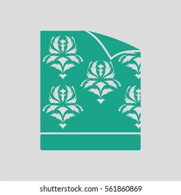 Wallpaper icon. Gray background with green. Vector illustration.