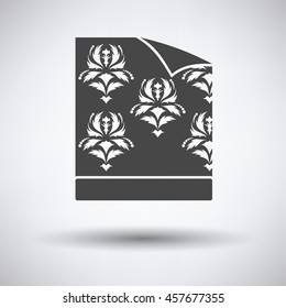 Wallpaper icon on gray background, round shadow. Vector illustration.
