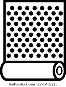 icono de fondo de pantalla sobre fondo blanco. señal de papel tapiz. rollo del símbolo de fondo de pantalla. estilo plano.