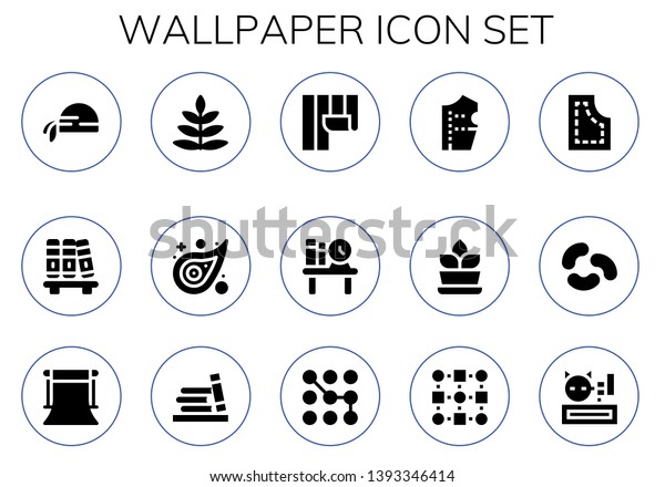 Wallpaper Icon Set 15 Filled Wallpaper のベクター画像素材 ロイヤリティフリー