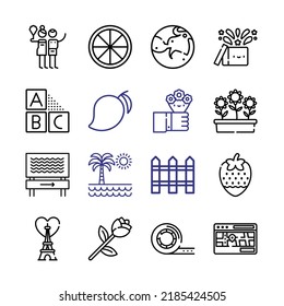 wallpaper Icon Set with line icons. Modern Thin Line Style. Suitable for Web and Mobile Icon. Vector illustration EPS 10.