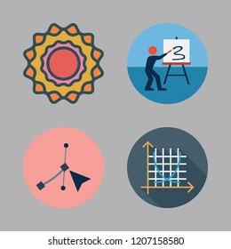 wallpaper icon set. vector set about vector, sun, canvas and symmetry icons set.