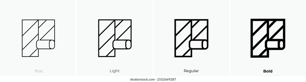 wallpaper icon. Thin, Light Regular And Bold style design isolated on white background