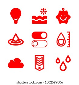 wallpaper icons set with switch, drops and chevron vector set
