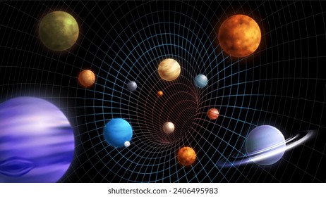 Wallpaper Illustration of the universe and its contents that continue to expand