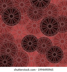 Papel de escritorio con la imagen de flores abstractas de arriba. Ilustración vectorial.