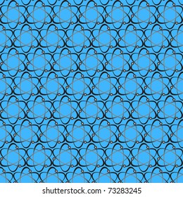 Wallpaper with the image of a silhouette of flying atom