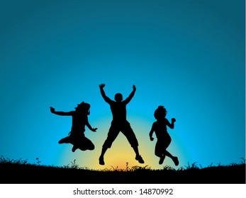 wallpaper jumping vector