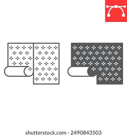 Icono de línea de Fondo de pantalla y glifo, decoración interior y del hogar, ícono de Vector de Fondo de pantalla, gráficos de Vector, signo de contorno de trazo editable, eps 10.