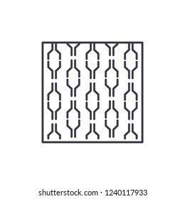 Wallpaper line icon concept. Wallpaper vector linear illustration, symbol, sign