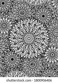 wallpaper mandalas abstract with doodle style. for print, wall sticker