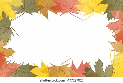 Wallpaper maple leaves in autumn, vector