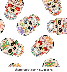 Wallpaper with mexican skull