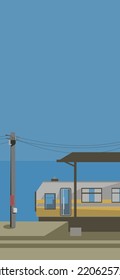 Wallpaper minimalist background flat illustration