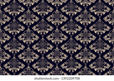 Wallpaper in modern style on background. Floral ornament on background. Trendy vector wallpaper. Abstract repeat background