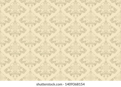 Wallpaper in modern style on background. Floral ornament on background. Trendy vector wallpaper. Abstract repeat background