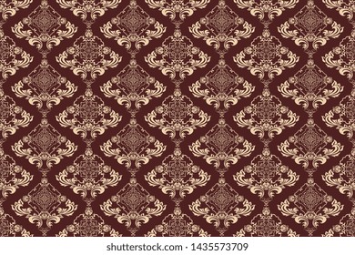 Wallpaper in modern style on background. Floral ornament on background. Trendy vector wallpaper. Abstract repeat background