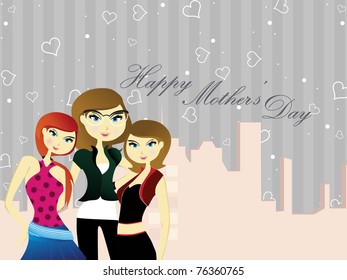 wallpaper for mum day celebration, vector illustration