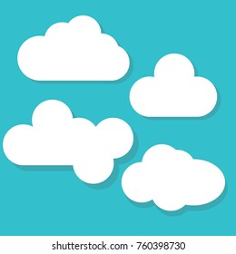 wallpaper and object  conpept -  white Clouds vector illustration isolated on white background