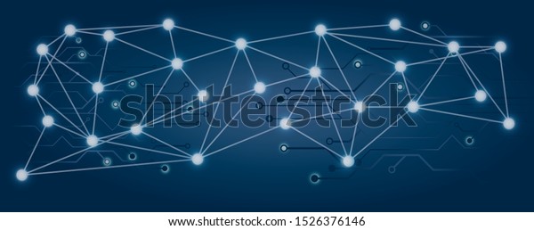 Wallpaper On Internet Network Interconnections Stock Vector (Royalty ...