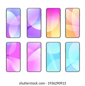 Wallpaper the phone  screensaver  Colorful set  Vector illustration  Modern color  Abstract background  texture 