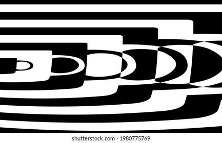 wallpaper in op art style patterns resembling cups with handles creative design concept