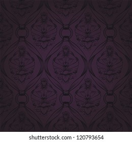 Wallpaper ornate pattern, vector illustration