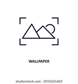 wallpaper outline icon.  Thin line icon from construction tools collection. Editable vector isolated on white background