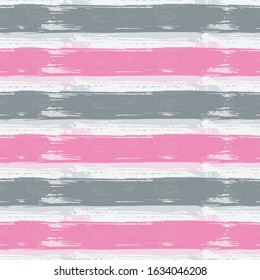 For wallpaper. Paintbrush lines horizontal seamless texture for backdrop. For wallpaper. Cloth, Linen, Textile Print Design Background.