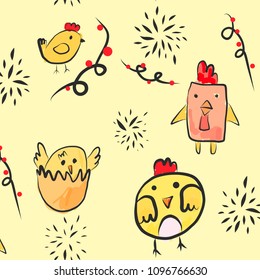 wallpaper pattern with bird background