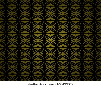 wallpaper pattern, black and gold color