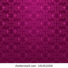 wallpaper, pattern, dark purple wallpaper for your design - vector image