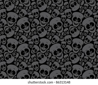 Wallpaper pattern funny skulls