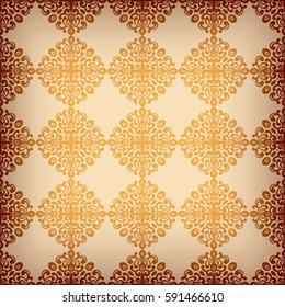 Wallpaper pattern, old paper luxury background, vector