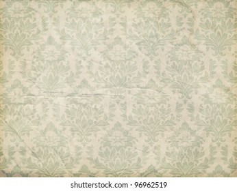 Wallpaper pattern, old paper texture, vector