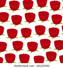 wallpaper pattern with of red roses on white background