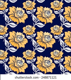  Wallpaper pattern with roses. Vintage background.
