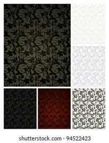 Wallpaper pattern seamless, set vector