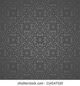 Wallpaper pattern,black.  Vector background.Seamless