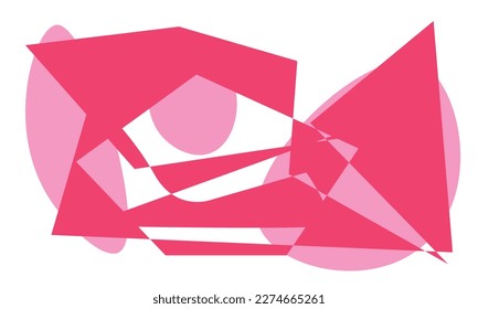 wallpaper
pink cutout illustrates triangular and imperfectly round paper cuts