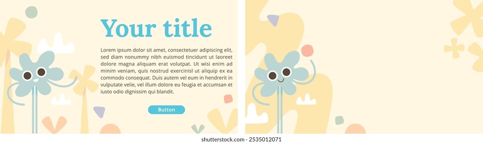 Wallpaper for professional presentation design, report slides or project development related to children and educational games, soft warm colors