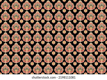 wallpaper .Raster graphic painting of falling flowers, doodles, and grunge textures. Floral background for abstract design. Abstract fall seamless pattern in bright autumn colors (brown, orange.