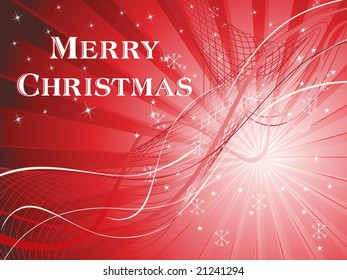 wallpaper, red christmas background with stars and snowflake