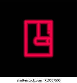 Wallpaper red glowing neon ui ux icon. Glowing sign logo vector