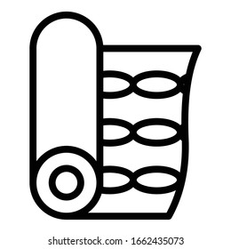 Icono de papel tapiz. Icono de vector de desplazamiento de papel de esquema para diseño web aislado en fondo blanco